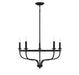 Meridian - Five Light Chandelier - Matte Black- Union Lighting Luminaires Decor
