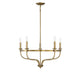 Meridian - Five Light Chandelier - Natural Brass- Union Lighting Luminaires Decor