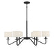 Meridian - Six Light Chandelier - Matte Black- Union Lighting Luminaires Decor