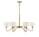 Meridian - Six Light Chandelier - Natural Brass- Union Lighting Luminaires Decor
