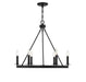 Meridian - Six Light Chandelier - Matte Black- Union Lighting Luminaires Decor