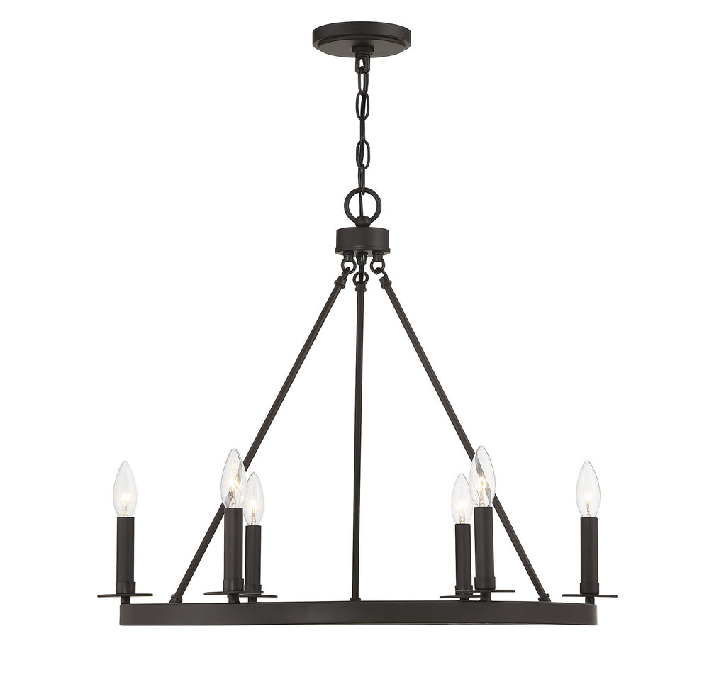 Meridian - Six Light Chandelier - Oil Rubbed Bronze- Union Lighting Luminaires Decor