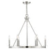 Meridian - Six Light Chandelier - Polished Nickel- Union Lighting Luminaires Decor
