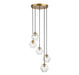 Meridian - Five Light Chandelier - Natural Brass- Union Lighting Luminaires Decor