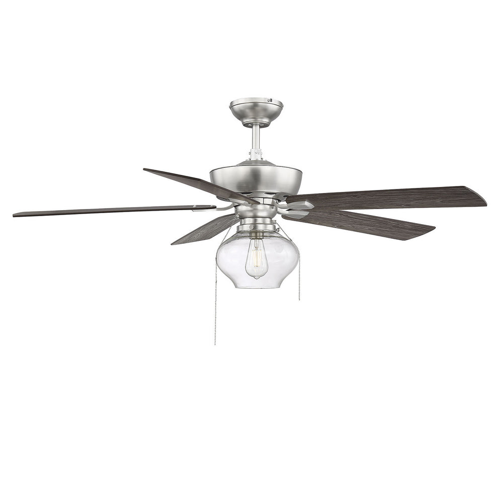 Meridian - 52"Ceiling Fan - Mceil - Brushed Nickel- Union Lighting Luminaires Decor
