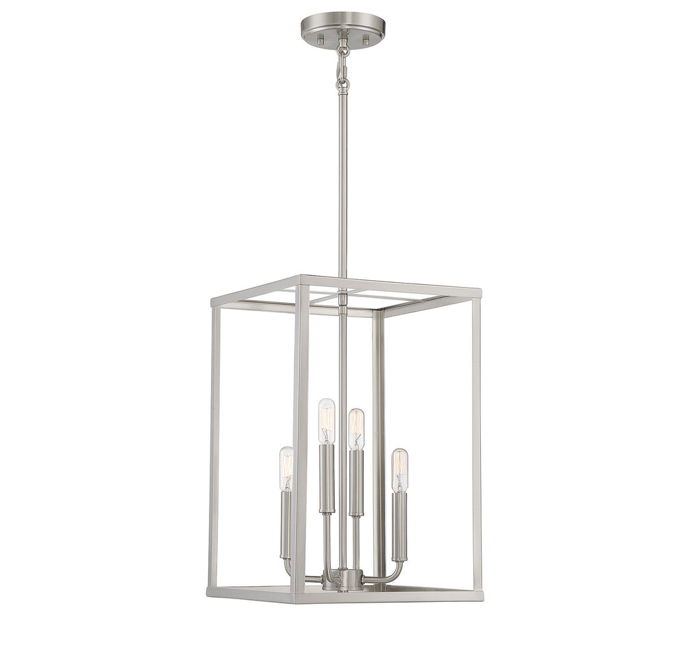 Meridian - Four Light Pendant - Brushed Nickel- Union Lighting Luminaires Decor