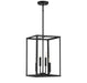 Meridian - Four Light Pendant - Matte Black- Union Lighting Luminaires Decor