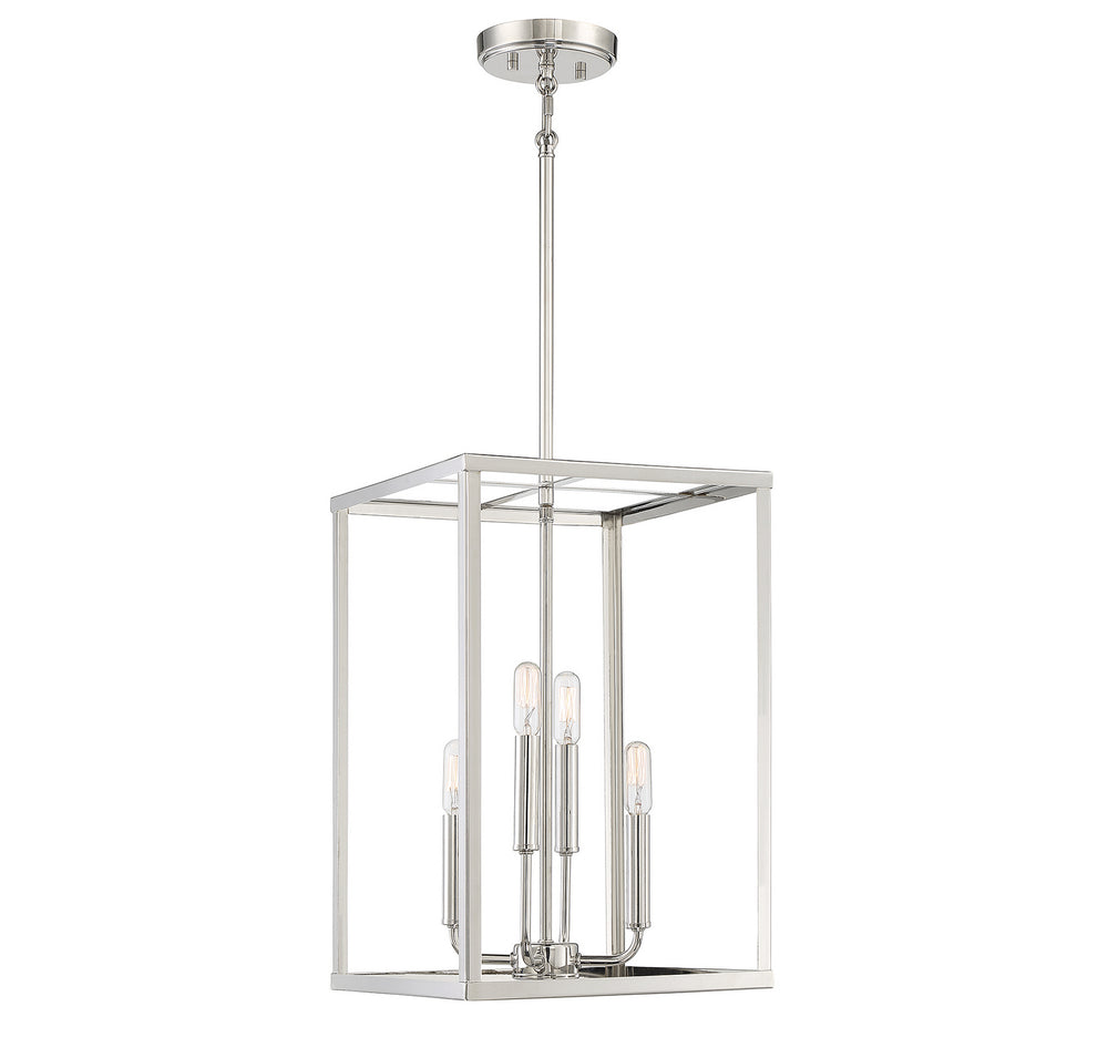Meridian - Four Light Pendant - Polished Nickel- Union Lighting Luminaires Decor