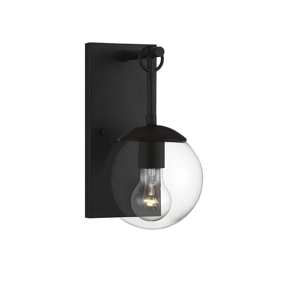Meridian - One Light Outdoor Wall Sconce - Moutd - Matte Black- Union Lighting Luminaires Decor