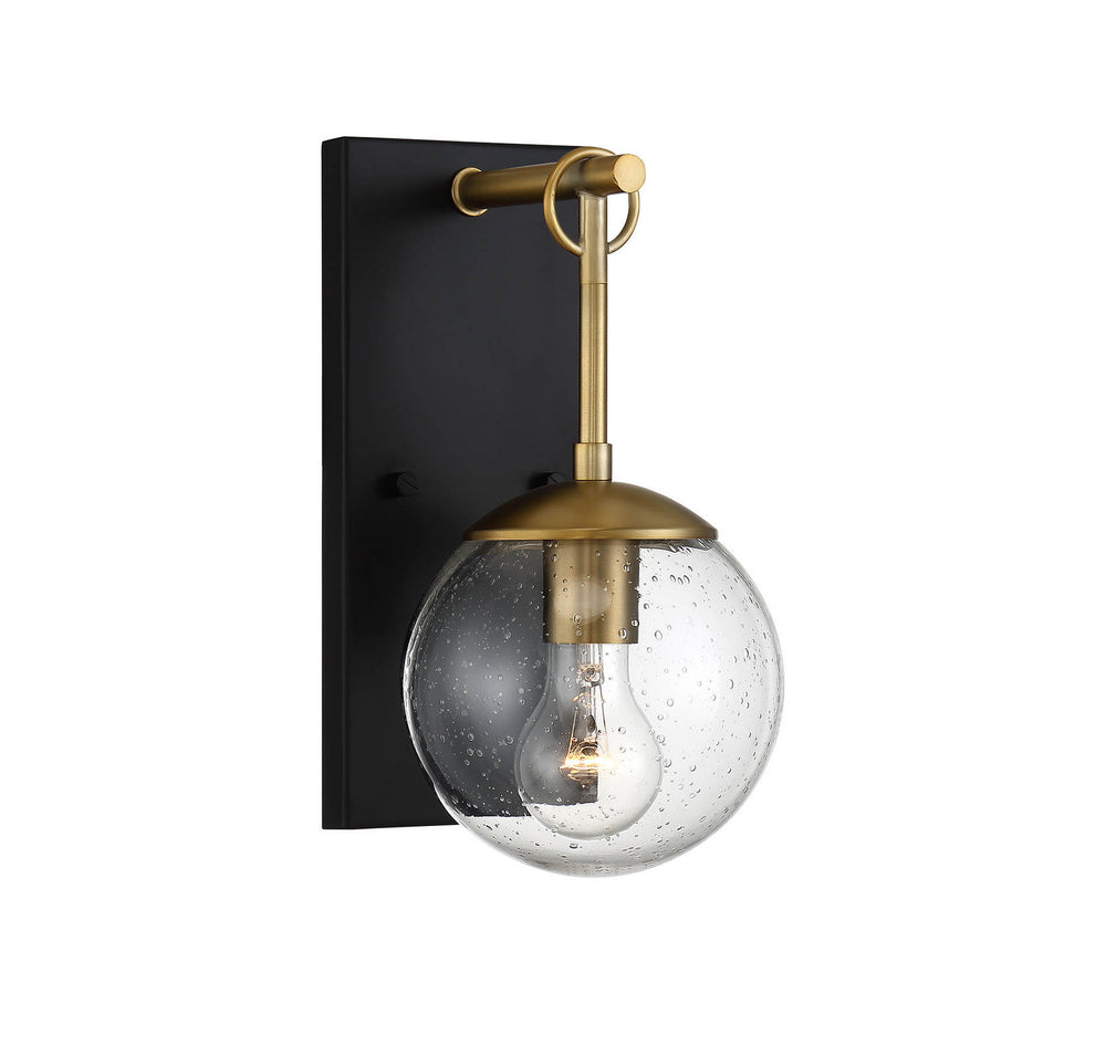 Meridian - One Light Outdoor Wall Sconce - Moutd - Oil Rubbed Bronze with Natural Brass- Union Lighting Luminaires Decor