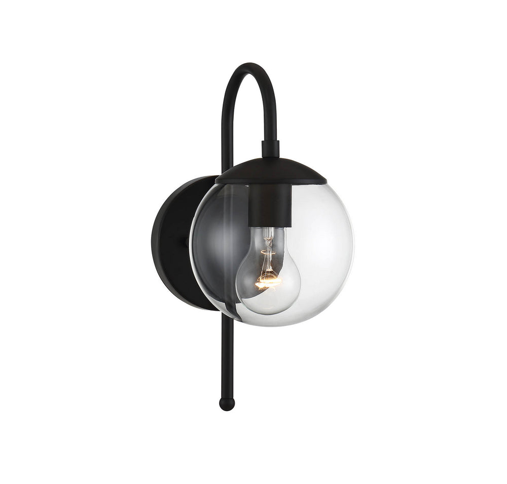 Meridian - One Light Outdoor Wall Sconce - Moutd - Matte Black- Union Lighting Luminaires Decor