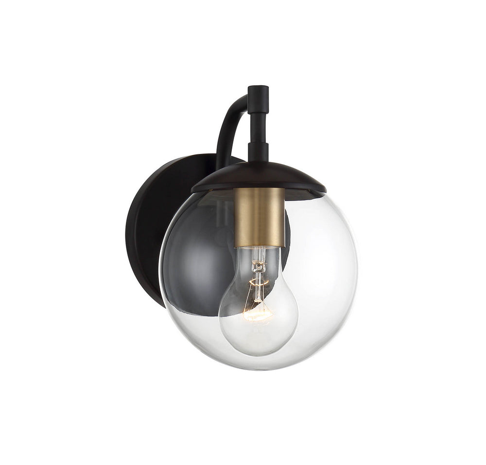 Meridian - One Light Outdoor Wall Sconce - Moutd - Oil Rubbed Bronze with Natural Brass- Union Lighting Luminaires Decor