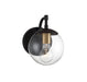 Meridian - One Light Outdoor Wall Sconce - Moutd - Oil Rubbed Bronze with Natural Brass- Union Lighting Luminaires Decor