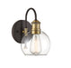 Meridian - One Light Outdoor Wall Sconce - Moutd - Oil Rubbed Bronze with Natural Brass- Union Lighting Luminaires Decor