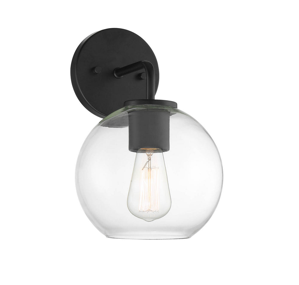 Meridian - One Light Outdoor Wall Sconce - Moutd - Matte Black- Union Lighting Luminaires Decor