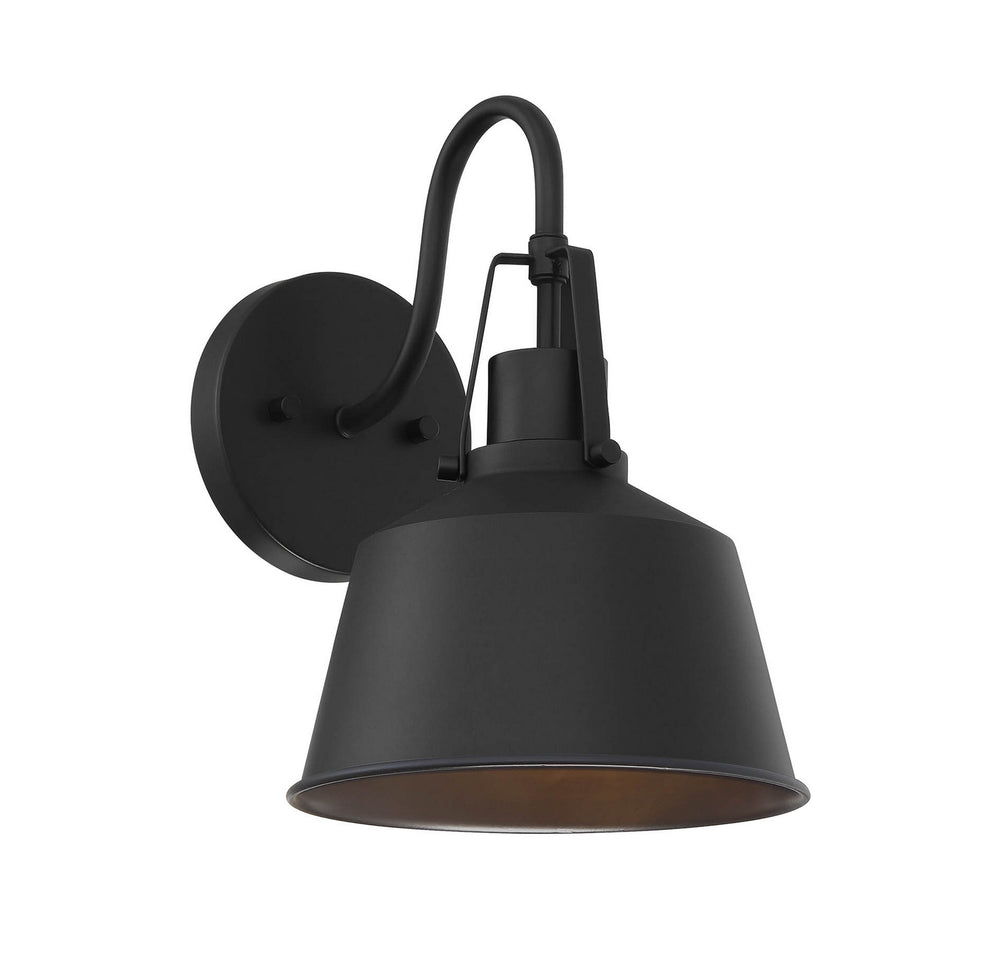 Meridian - One Light Outdoor Wall Sconce - Moutd - Matte Black- Union Lighting Luminaires Decor