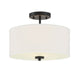 Meridian - Two Light Semi-Flush Mount - Msemi - Matte Black- Union Lighting Luminaires Decor