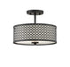 Meridian - Two Light Semi-Flush Mount - Msemi - Matte Black- Union Lighting Luminaires Decor