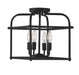 Meridian - Four Light Semi-Flush Mount - Matte Black- Union Lighting Luminaires Decor