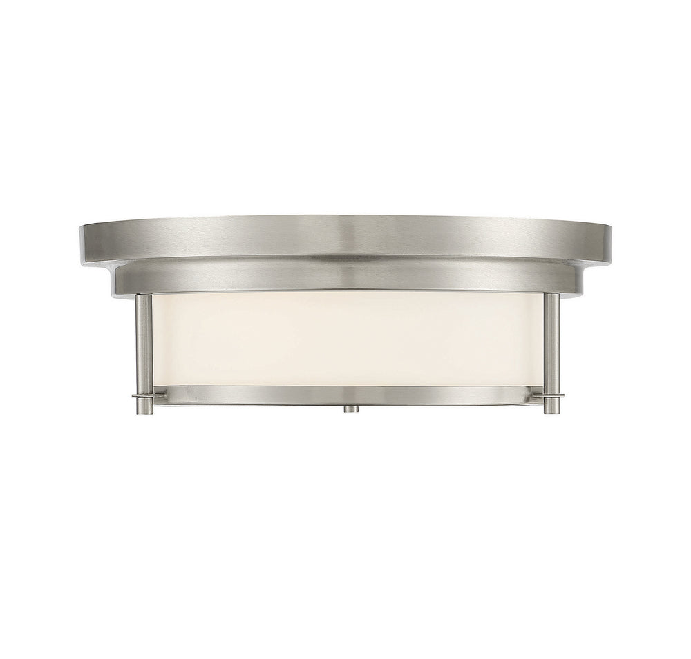 Meridian - Two Light Flush Mount - Brushed Nickel- Union Lighting Luminaires Decor