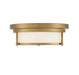 Meridian - Two Light Flush Mount - Natural Brass- Union Lighting Luminaires Decor