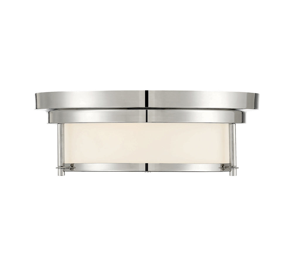 Meridian - Two Light Flush Mount - Polished Nickel- Union Lighting Luminaires Decor