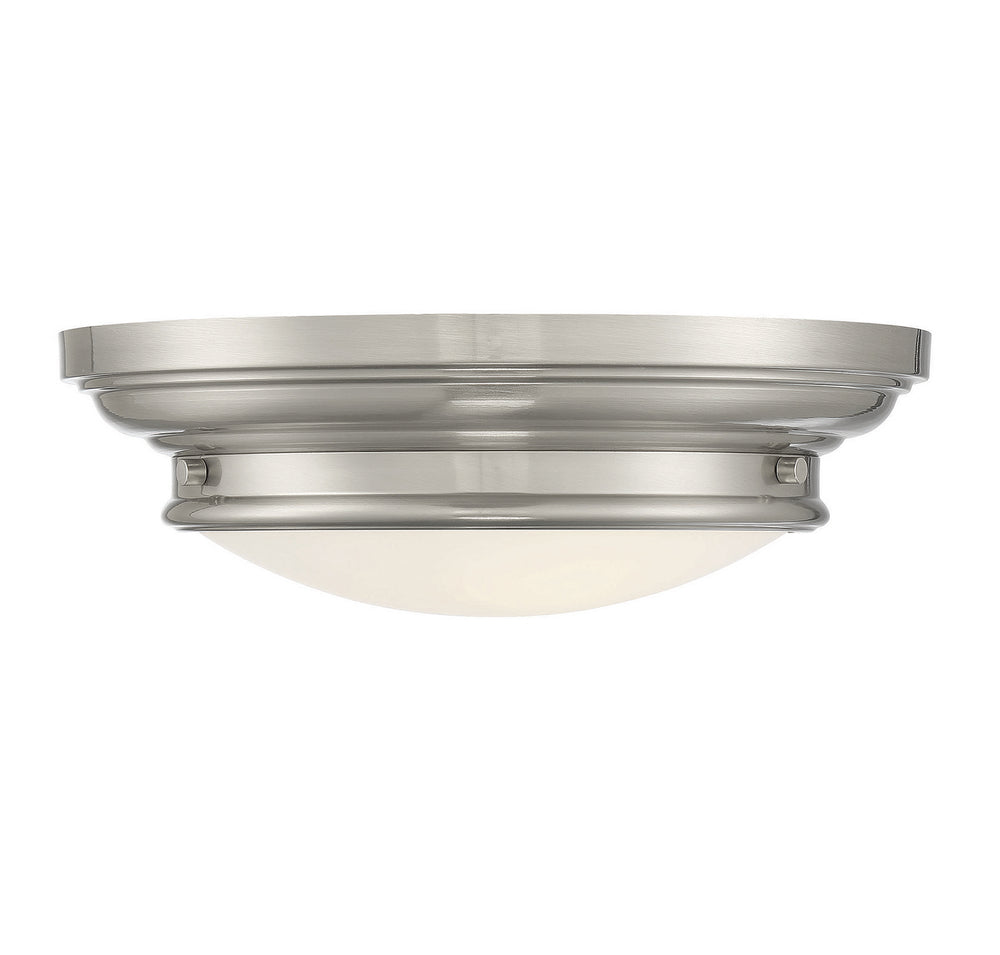 Meridian - Two Light Flush Mount - Brushed Nickel- Union Lighting Luminaires Decor