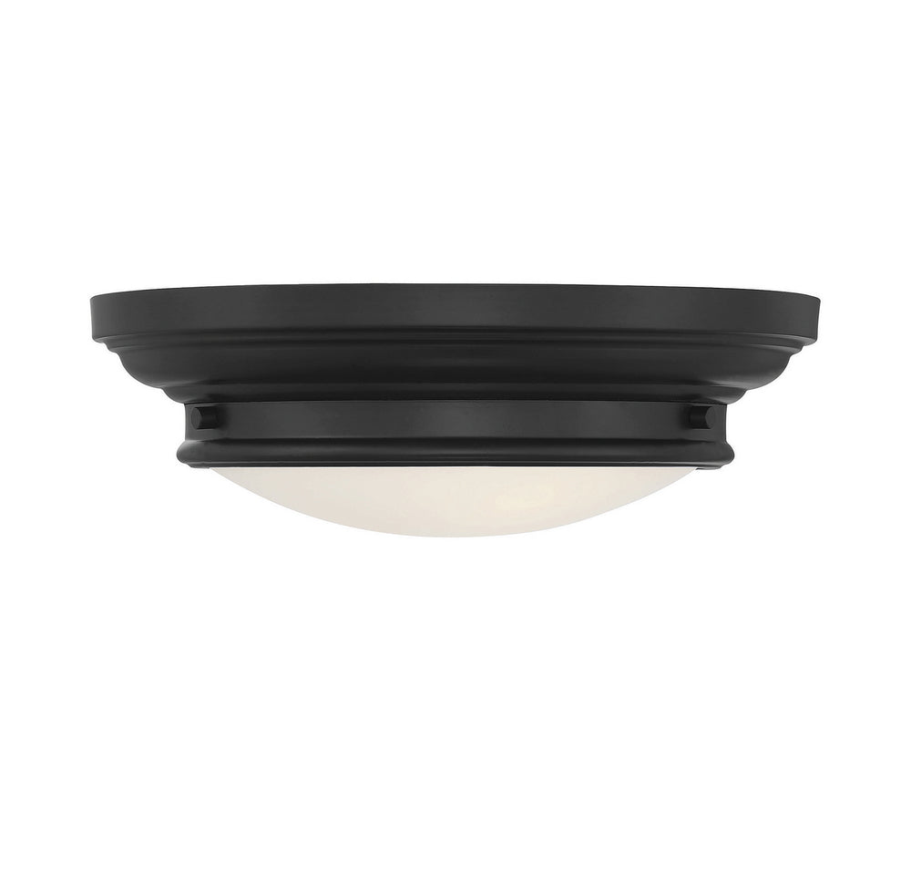 Meridian - Two Light Flush Mount - Matte Black- Union Lighting Luminaires Decor