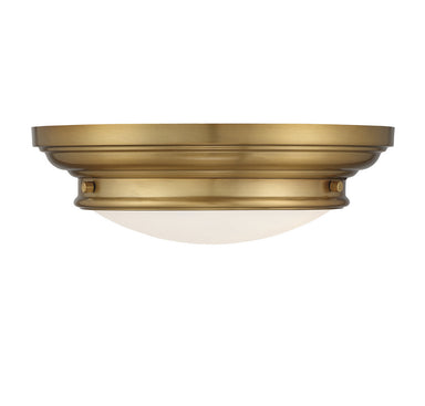 Meridian - Two Light Flush Mount - Natural Brass- Union Lighting Luminaires Decor