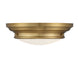 Meridian - Two Light Flush Mount - Natural Brass- Union Lighting Luminaires Decor