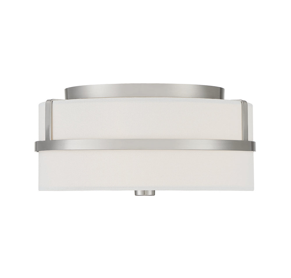 Meridian - Two Light Flush Mount - Brushed Nickel- Union Lighting Luminaires Decor