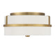 Meridian - Two Light Flush Mount - Natural Brass- Union Lighting Luminaires Decor