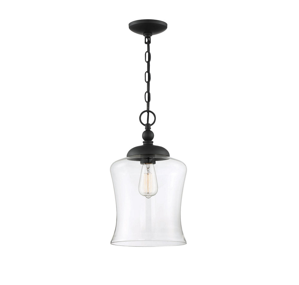 Meridian - One Light Pendant - Mpend - Matte Black- Union Lighting Luminaires Decor
