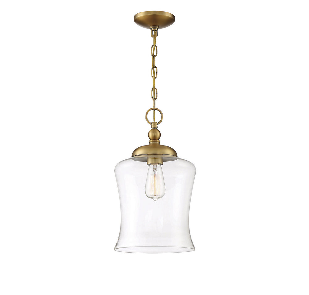 Meridian - One Light Pendant - Mpend - Natural Brass- Union Lighting Luminaires Decor