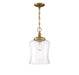 Meridian - One Light Pendant - Mpend - Natural Brass- Union Lighting Luminaires Decor