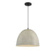 Meridian - One Light Pendant - Mpend - Concrete with Matte Black- Union Lighting Luminaires Decor