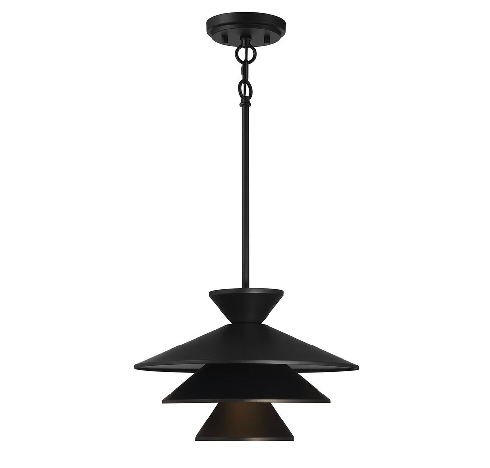 Meridian - One Light Pendant - Matte Black- Union Lighting Luminaires Decor