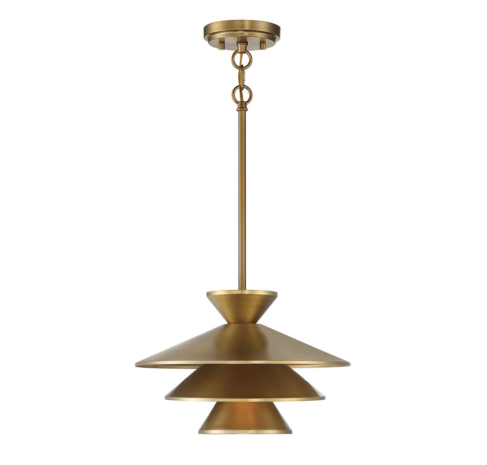 Meridian - One Light Pendant - Natural Brass- Union Lighting Luminaires Decor