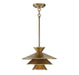 Meridian - One Light Pendant - Natural Brass- Union Lighting Luminaires Decor