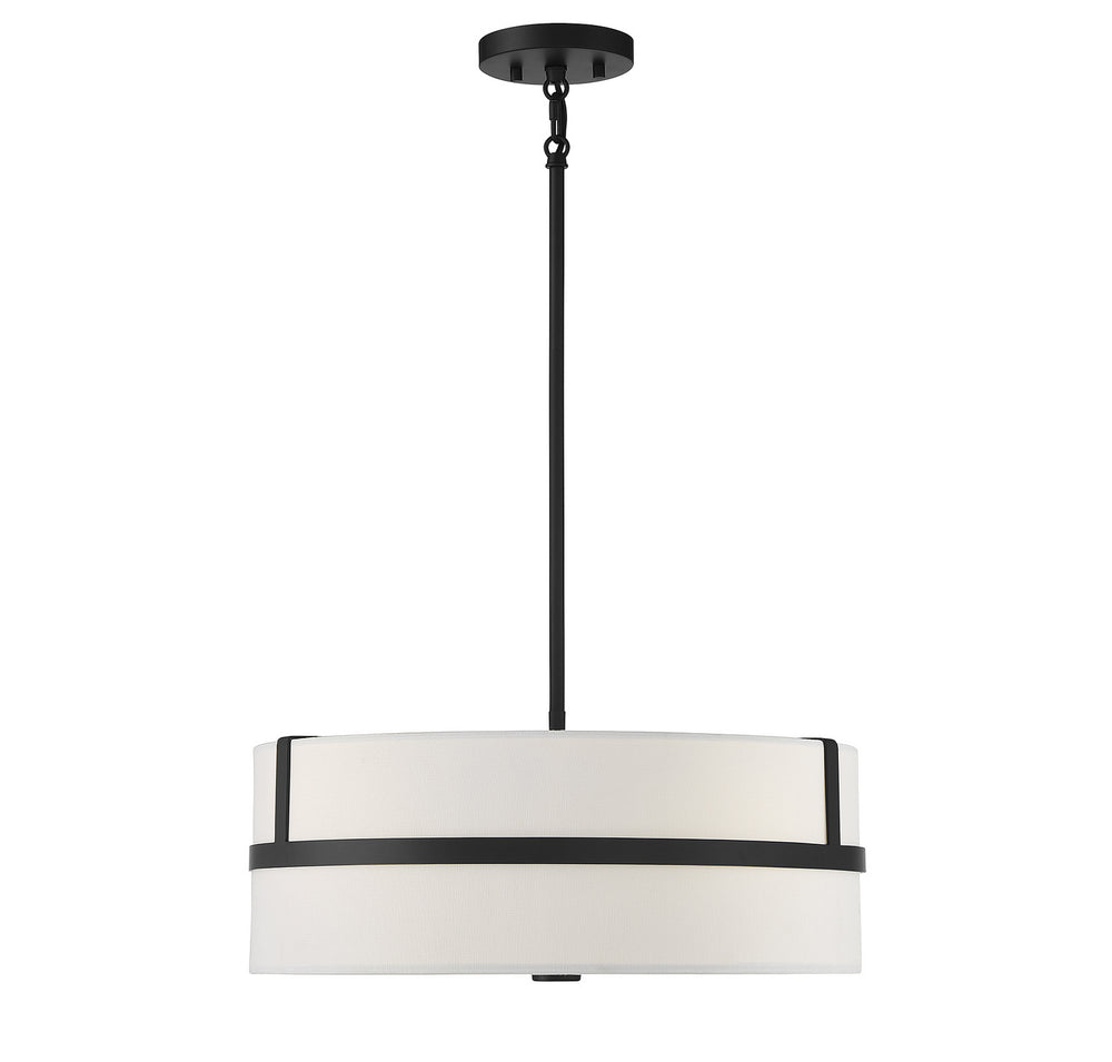 Meridian - Four Light Pendant - Matte Black- Union Lighting Luminaires Decor