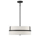 Meridian - Four Light Pendant - Matte Black- Union Lighting Luminaires Decor