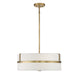 Meridian - Four Light Pendant - Natural Brass- Union Lighting Luminaires Decor