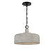 Meridian - One Light Pendant - Weathered Gray with Black- Union Lighting Luminaires Decor