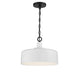 Meridian - One Light Pendant - White with Black- Union Lighting Luminaires Decor