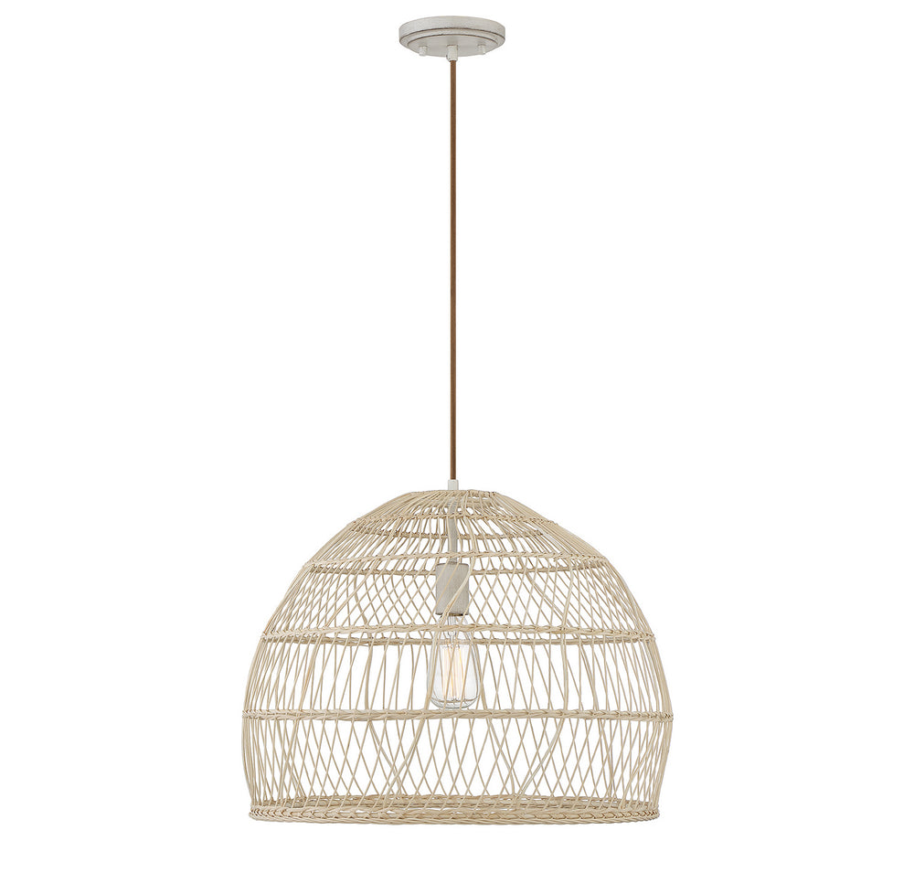 Meridian - One Light Pendant - Natural Rattan with a Matching Socket- Union Lighting Luminaires Decor