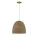 Meridian - One Light Pendant - Natural Wicker- Union Lighting Luminaires Decor