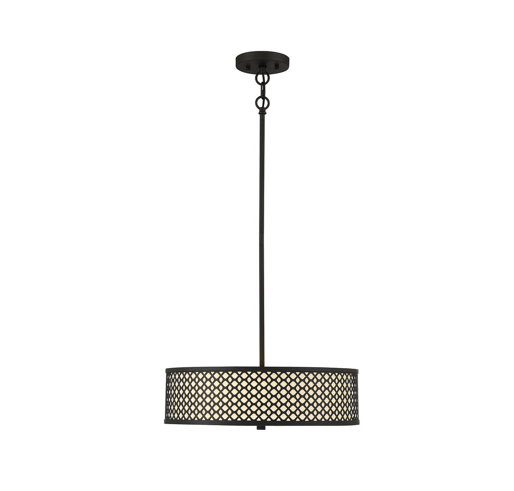 Meridian - Three Light Pendant - Matte Black- Union Lighting Luminaires Decor