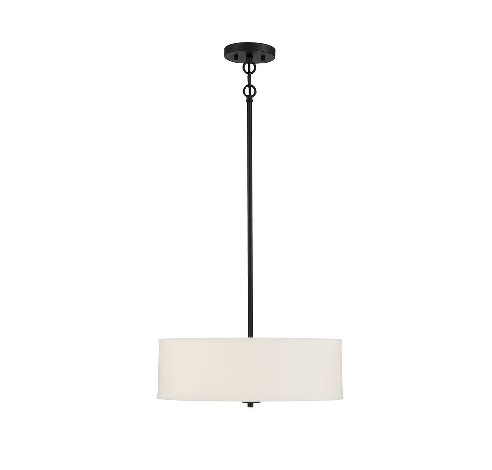 Meridian - Three Light Pendant - Matte Black- Union Lighting Luminaires Decor