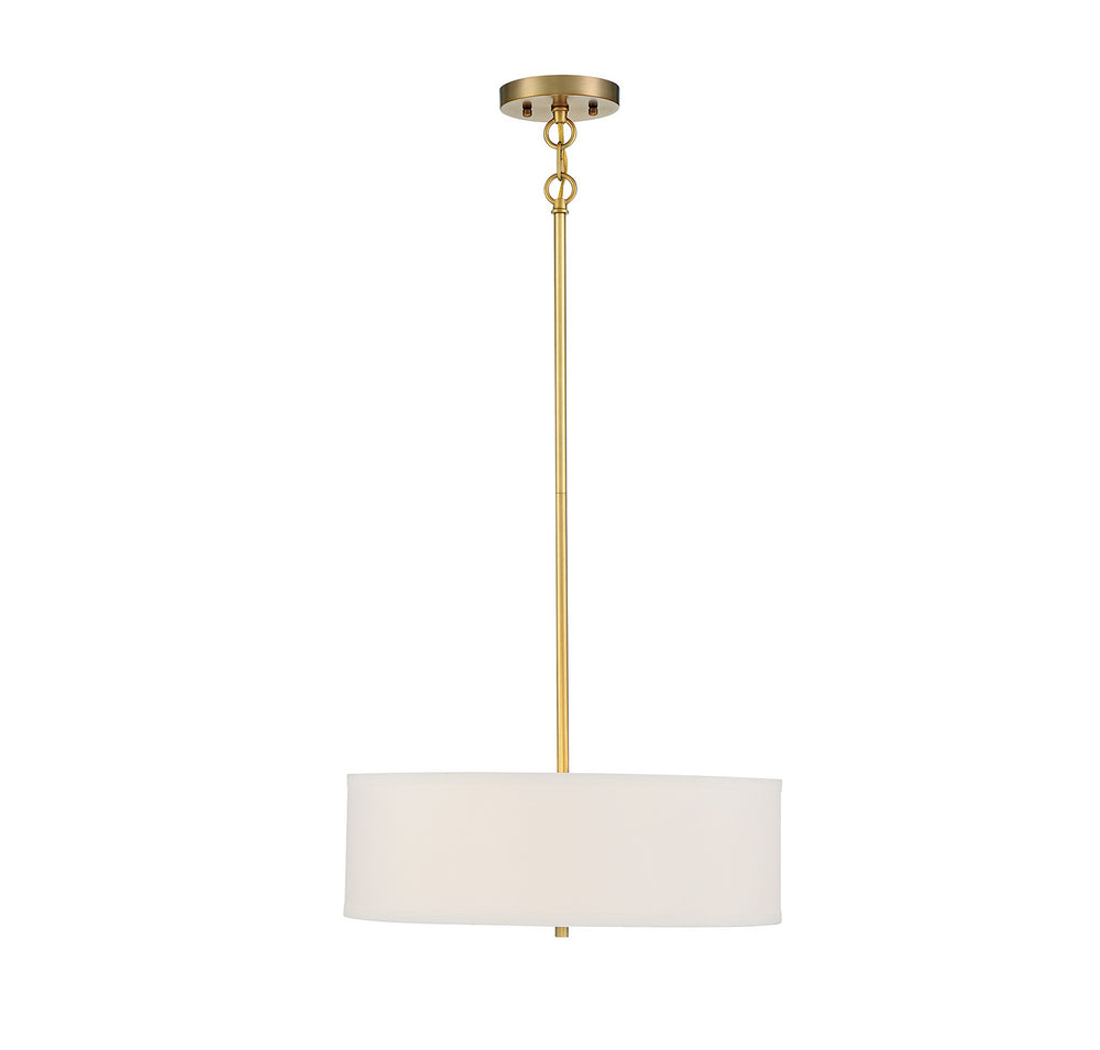 Meridian - Three Light Pendant - Warm Brass- Union Lighting Luminaires Decor