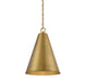 Meridian - One Light Pendant - Natural Brass- Union Lighting Luminaires Decor